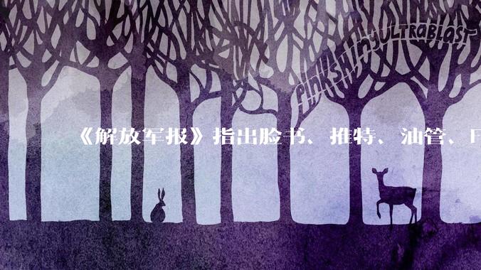 《解放军报》指出脸书、推特、油管、Flickr成为策划、煽动社会动荡的工具，有什么信息值得关注？